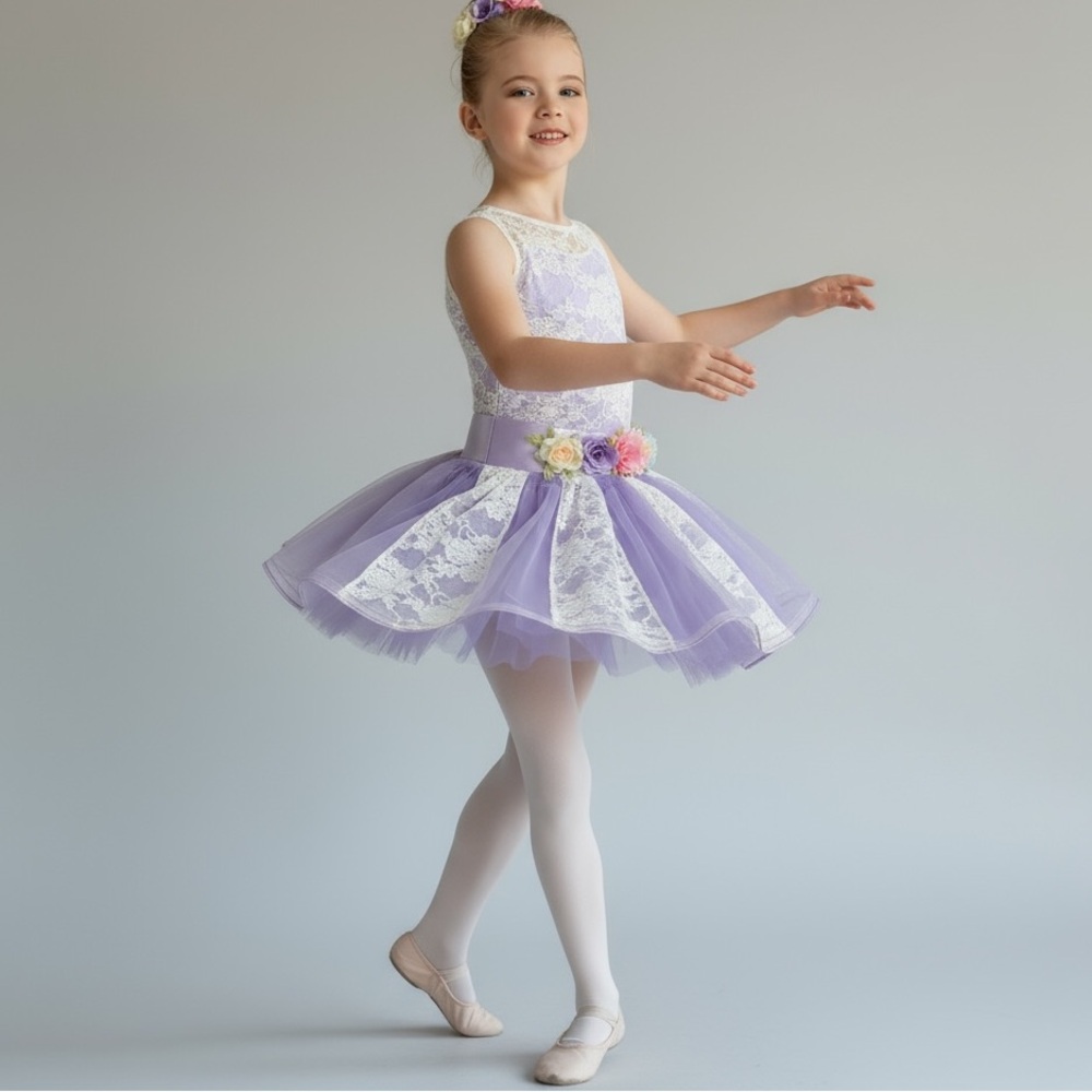 Girls fairy dance / flower girl dress / tutu XSC